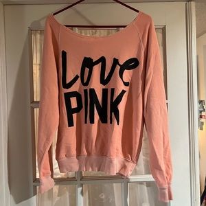 Love PINK off the shoulder sweat